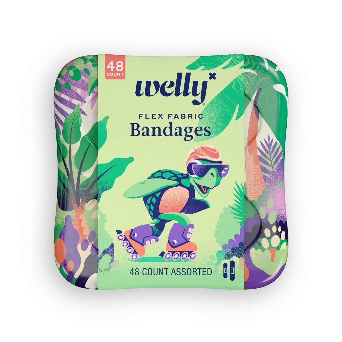 Welly Turtle Oasis Flex Fabric Bandages — Elastyczne Plastry dla Dzieci z Motywem Żółwi — KANDYDAT (scrap)