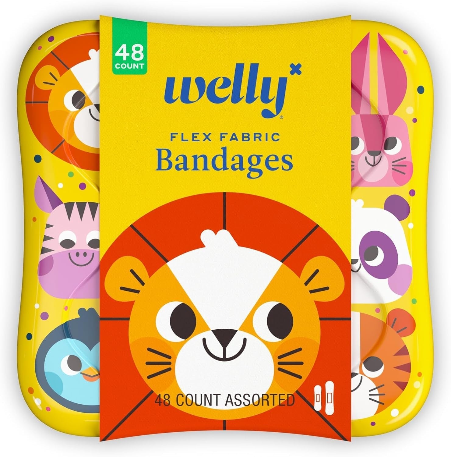 Welly Zoo Animals Flex Fabric Bandages — Plastry dla Dzieci z Motywem Zwierząt — KANDYDAT (scrap)